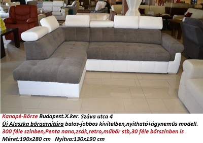 alaszka bőrgarnitúra