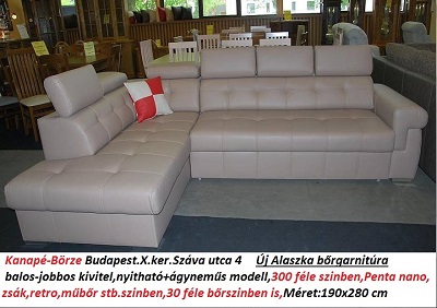 alaszka bőrgarnitúra