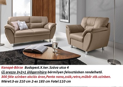 Bőr-börze arezzo sarokgarnitúra