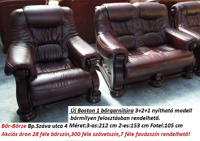 Boston bőrgarnitúra