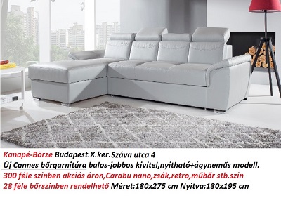 cannes bőrgarnitúra