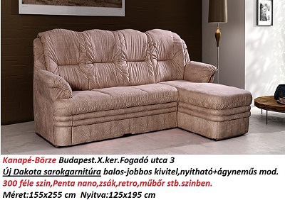 Bőr-börze dakota sarokgarnitúra