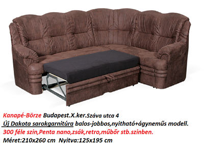 Bőr-börze dakota sarokgarnitúra