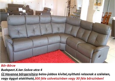 Bőr-börze havanna bőrgarnitúra