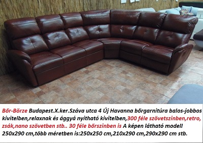 Bőr-börze havanna bőr ülőgarnitúra