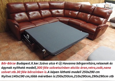 Bőr-börze havanna bőr ülőgarnitúra