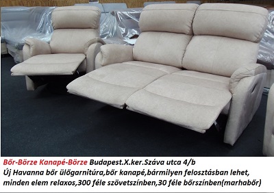 Bőr-börze havanna bőr ülőgarnitúra