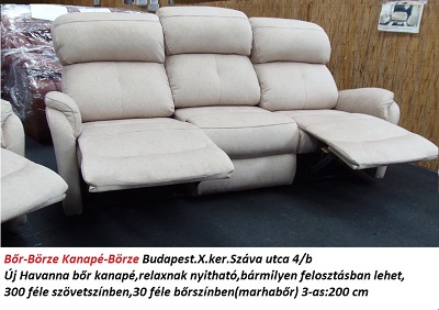 Bőr-börze havanna bőr ülőgarnitúra