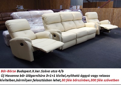 Bőr-börze havanna bőr ülőgarnitúra
