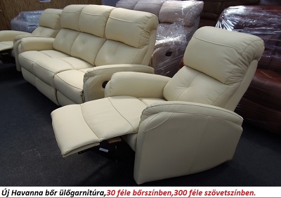 Bőr-börze havanna bőr ülőgarnitúra