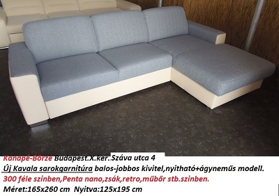 Bőr-börze kavala sarokgarnitúra