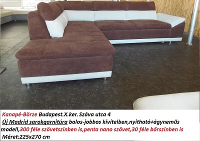 Bőr-börze madrid sarokgarnitúra