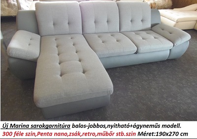 Bőr-börze marina sarokgarnitúra