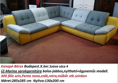 Bőr-börze marina sarokgarnitúra