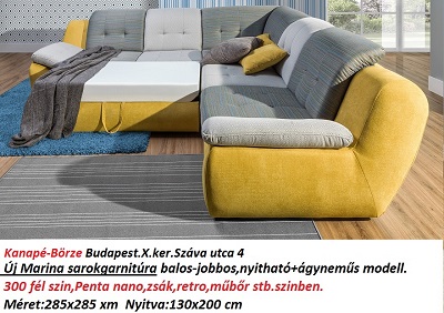 Bőr-börze marina sarokgarnitúra