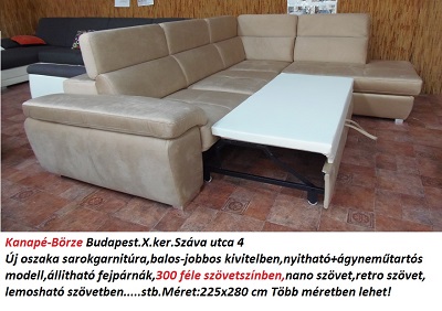 Bőr-börze oszaka sarokgarnitúra