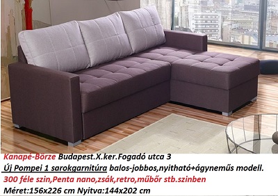 Bőr-börze pompei sarokgarnitúra