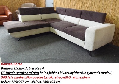 Bőr-börze toledo sarokgarnitúra