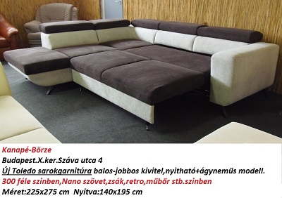 Bőr-börze toledo sarokgarnitúra