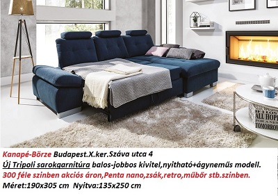 Bőr-börze tripoli sarokgarnitúra
