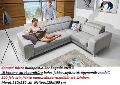 Bőr-börze verona sarokgarnitúra