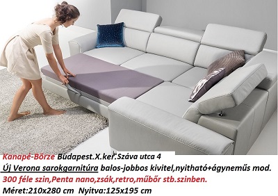 Bőr-börze verona sarokgarnitúra