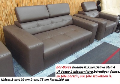 Bőr-börze vezuv bőrgarnitúra
