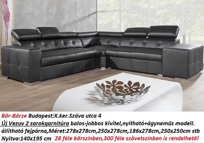 Bőr-börze vezuv bőrgarnitúra