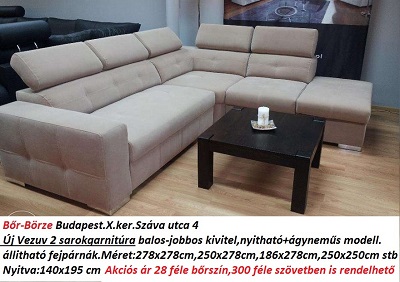 Bőr-börze vezuv bőrgarnitúra